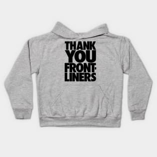 THANK YOU FRONTLINERS - Blk Kids Hoodie